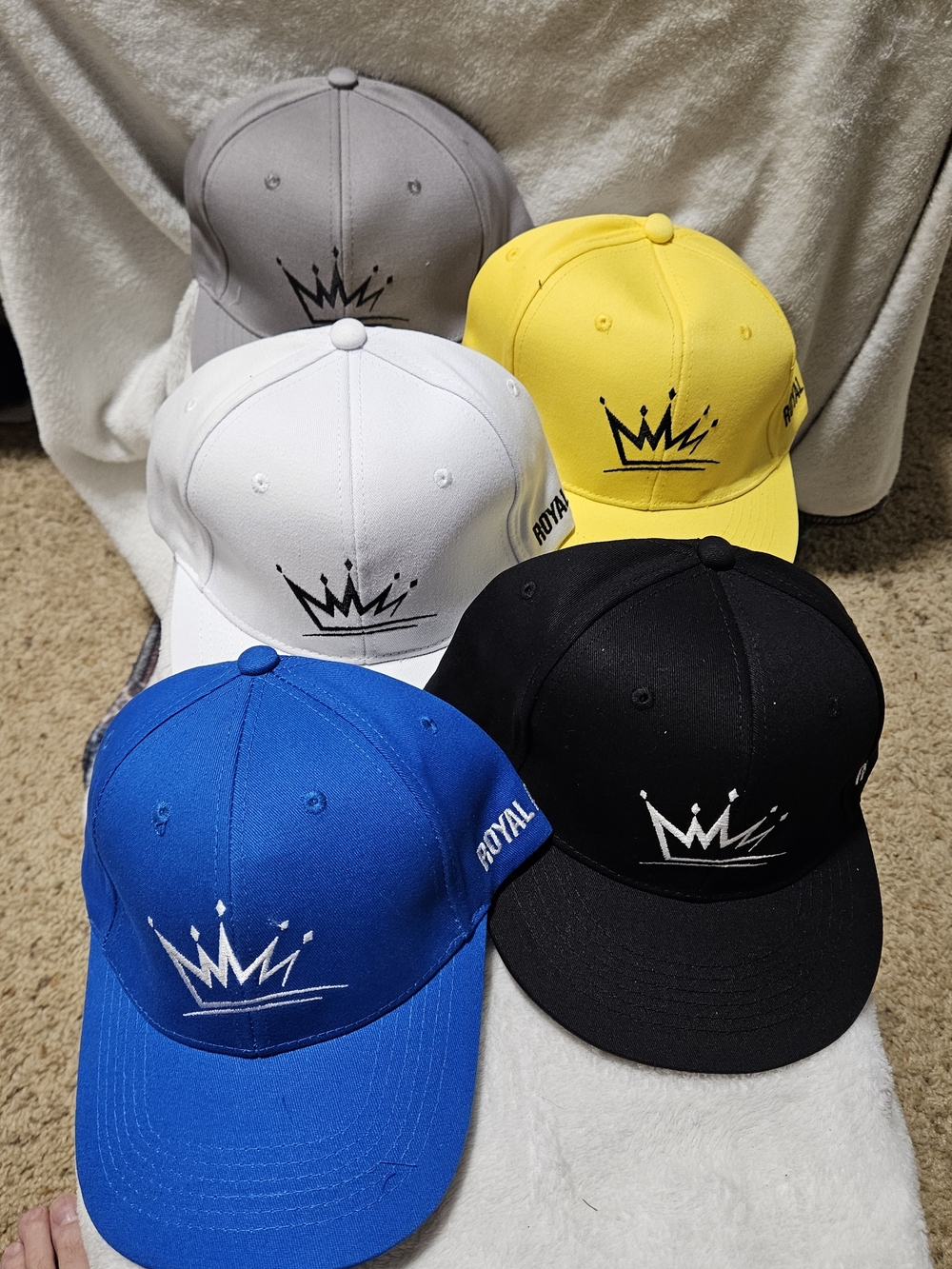Streetwear Crown "ROYAL" Snapback Caps Bundle - 5 Colors 👑🔥